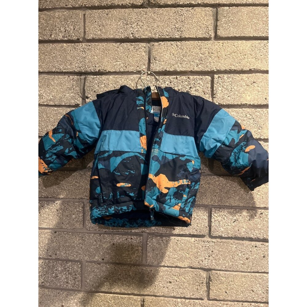 Columbia Toddler Boys Outgrown Insulated Jacket 2T Navy/Blue/Orange